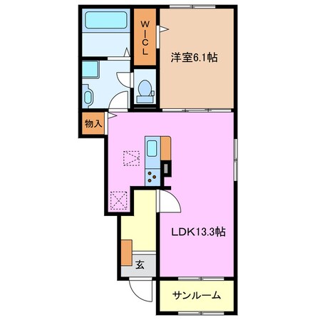 松阪駅 徒歩27分 1階の物件間取画像